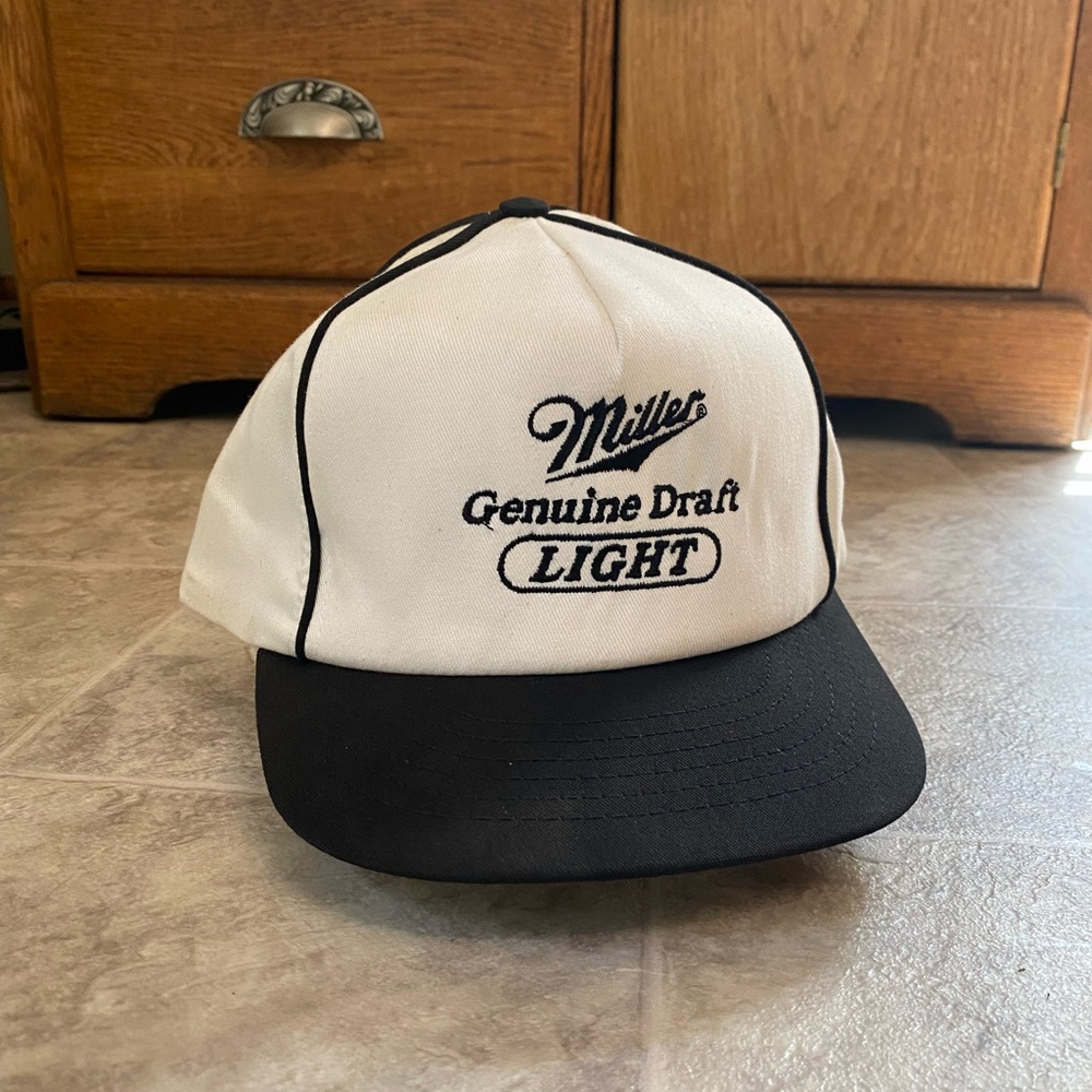 Vintage Miller Light Genuine Draft SnapBack Hat